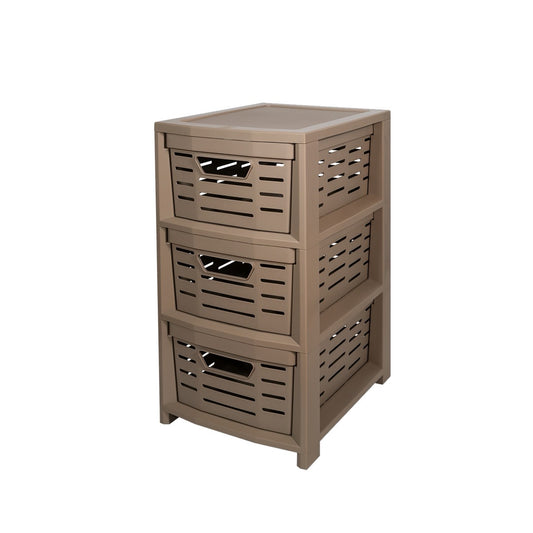 BELLI E FORTI CARRELLO UNIKO 3 CASSETTI CM.36,5X28,5X51,5 TORTORA