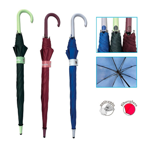 RENATO BALESTRA OMBRELLO LUNGO TINTA UNITA AUTOMATICO 60 COLORI ASSORTITI