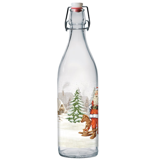 CERVE BOTTIGLIA VETRO LT.1 SANTA CLAUS M101530