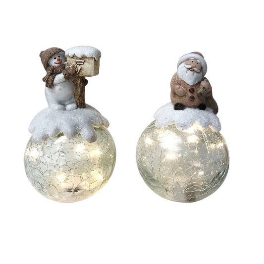 KASAVIVA NATALE SFERA XMAS CON LED CM.9X9X15 ASSORTITA