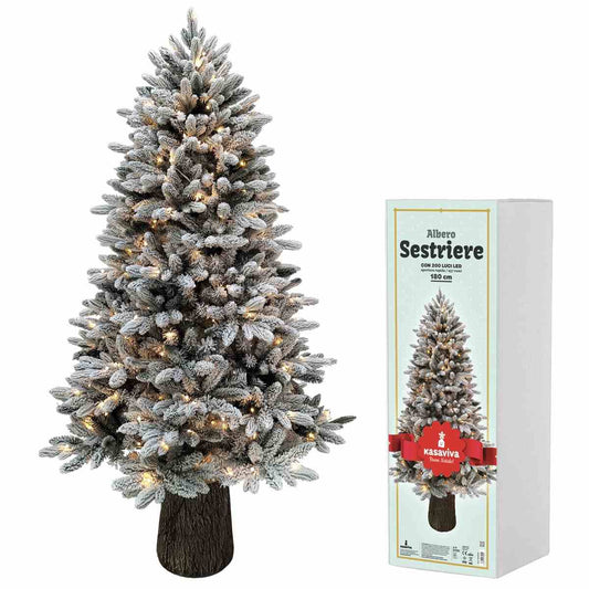 KASAVIVA NATALE ALBERO SESTRIERE CON 200 LED CM.180 TIPS 957 APERTURA RAPIDA