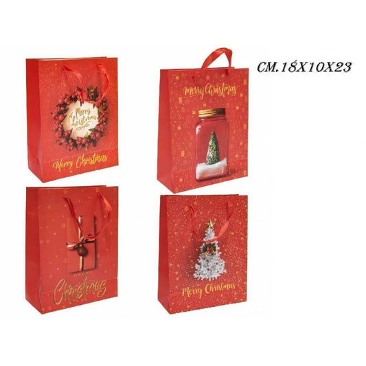 KASAVIVA NATALE BUSTA CARTA XMAS CM.18X10X23 ASSORTITA