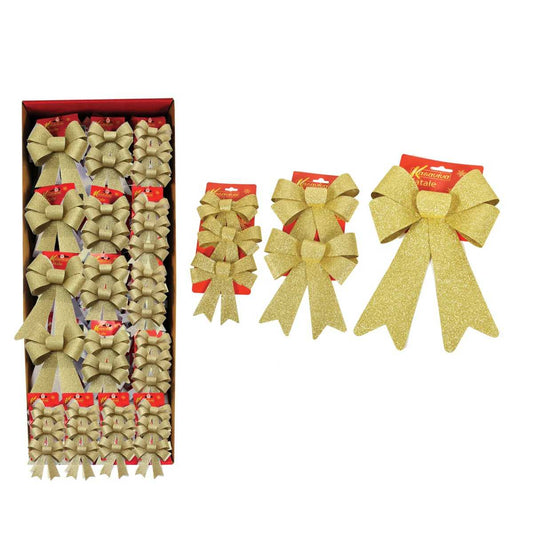 KASAVIVA NATALE FIOCCHI RIGIDI ORO ASSORTITI