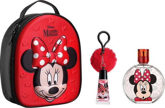 AIR VAL CONFEZIONE DISNEY MINNIE MOUSE EDT 100ML + LIPGLOSS + PORTACHIAVI + ZAINO