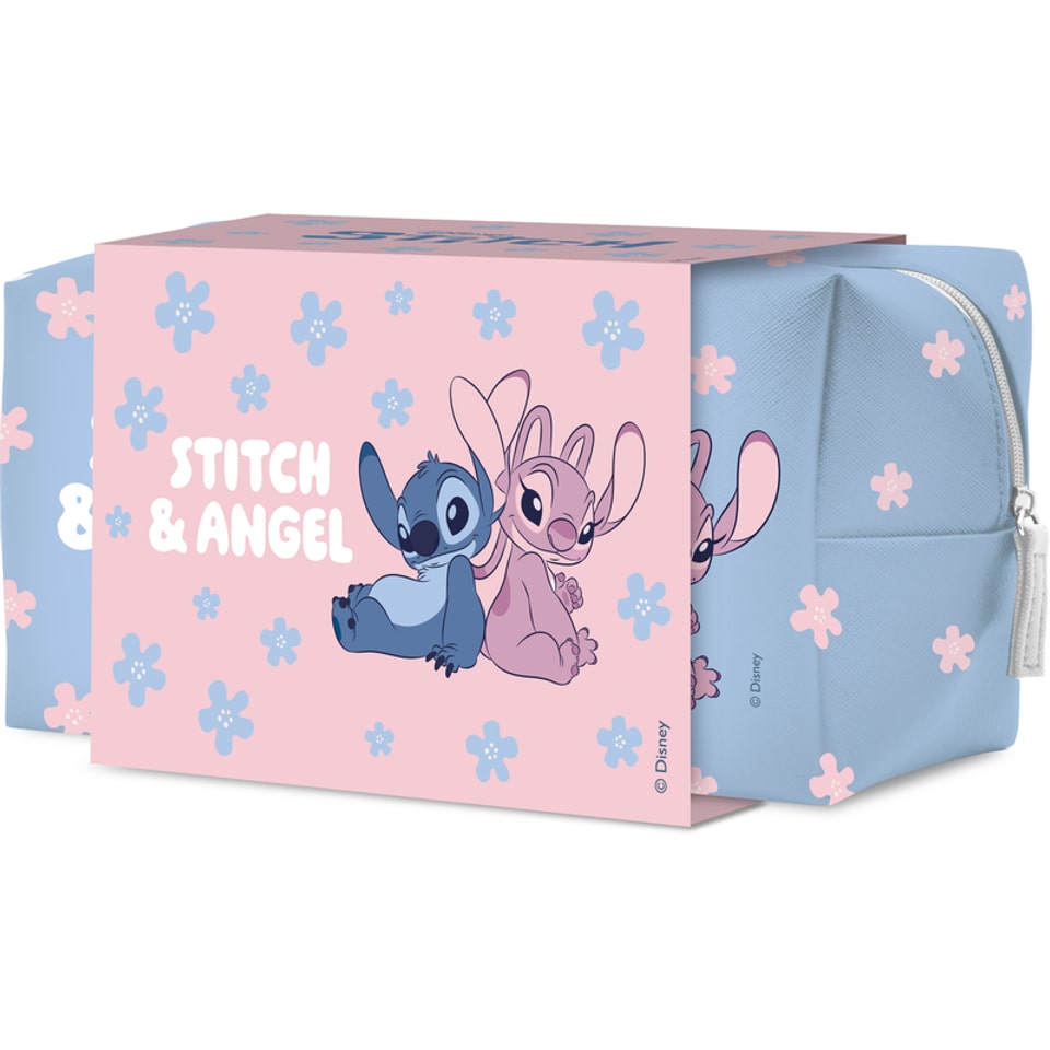 NATURAVERDE KIDS DISNEY STITCH & ANGEL CONFEZIONE BEAUTYCASE + SHAMPOO DELICATO STITCH 100ML + BAGNOSCHIUMA ANGEL 100ML