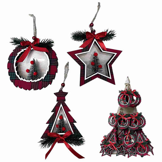 KASAVIVA NATALE APPENDINO GHIRLANDA CM.11X10X2 IN LEGNO ASSORTITO