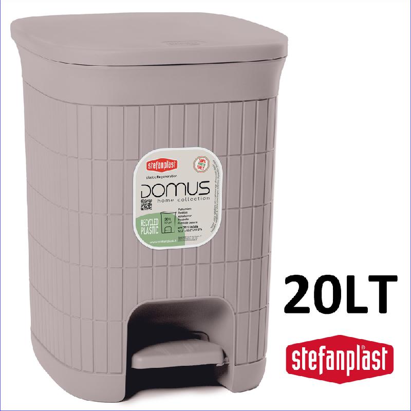 STEFANPLAST DOMUS PATTUMIERA A PEDALE 20LT GREIGE