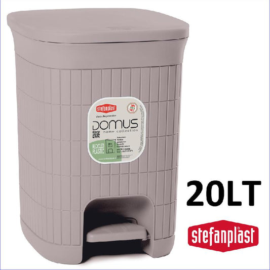 STEFANPLAST DOMUS PATTUMIERA A PEDALE 20LT GREIGE