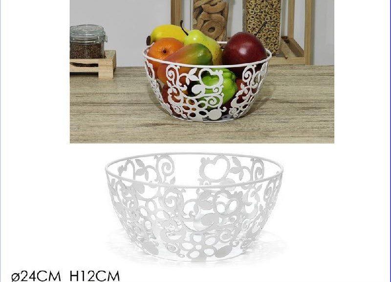 GENERAL TRADE METALLO BIANCO CENTROTAVOLA CM.24X12H BIANCO