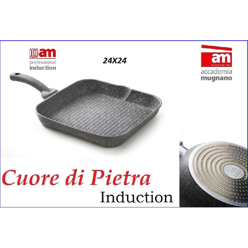 ACCADEMIA MUGNANO CUORE DI PIETRA INDUZIONE BISTECCHIERA CM.24X24