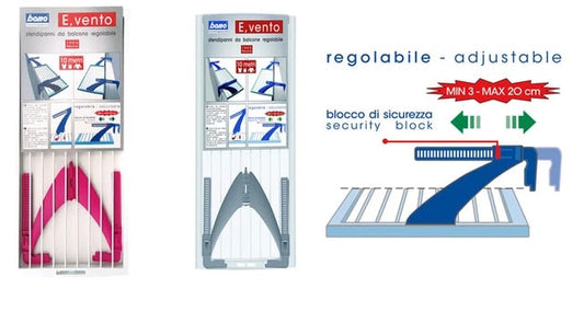BAMA STENDINO DA BALCONE REGOLABILE E,VENTO 10M 80011
