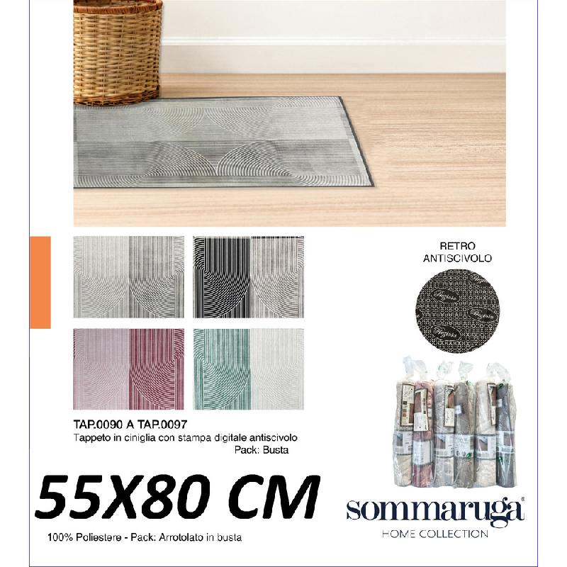 PREZIOSA SOMMARUGA TAPPETO IN CINIGLIA CON STAMPA DIGITALE ANTISCIVOLO CM.55X80 TAP0090