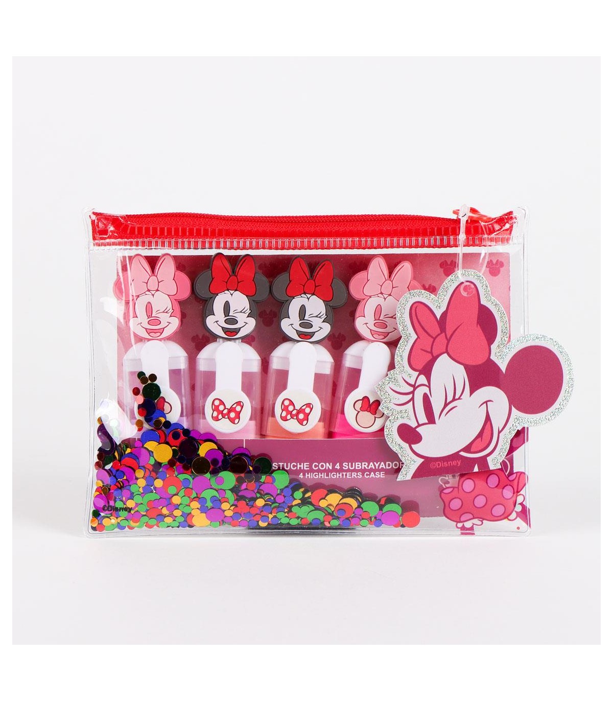 MINNIE ASTUCCIO CON CERNIERA E 4 EVIDENZIATORI CON TOPPER