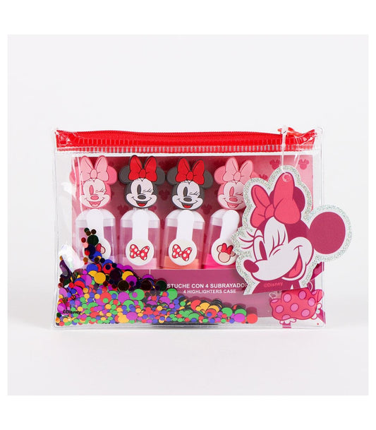 MINNIE ASTUCCIO CON CERNIERA E 4 EVIDENZIATORI CON TOPPER