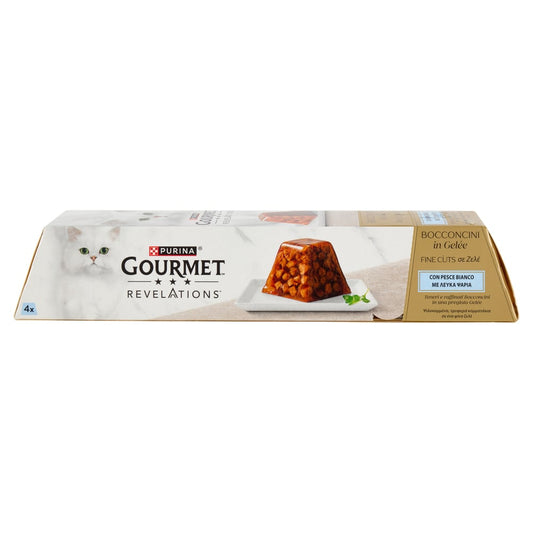 PURINA GOURMET GOLD REVELATIONS 4X57G BOCCONCINI IN GELEE CON PESCE BIANCO