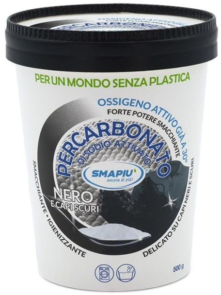 SMAPIU' PERCARBONATO DI SODIO ATTIVATO POLVERE 500G DELICATO SU CAPI NERI E SCURI
