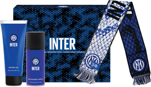 INTER CONFEZIONE REGALO DEO SPRAY 150ML + SHOWER GEL 200ML + SCIARPA UFFICIALE