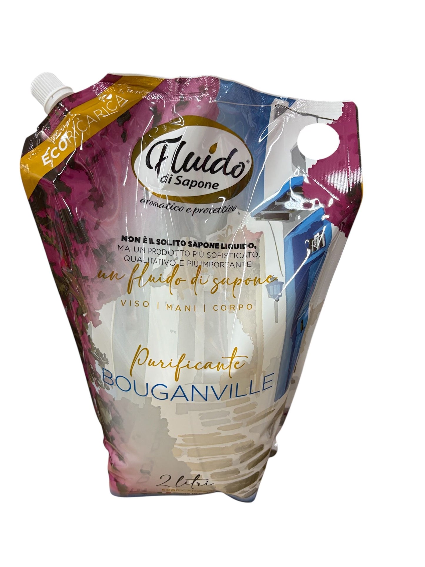 FLUIDO DI SAPONE LIQUIDO ECORICARICA 2L PURIFICANTE BOUGANVILLE