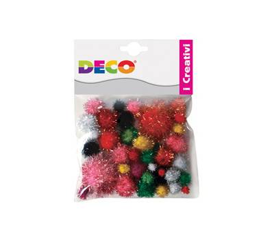 CWR DECO 40 POMPONS LAME' COLORI ASSORTITI