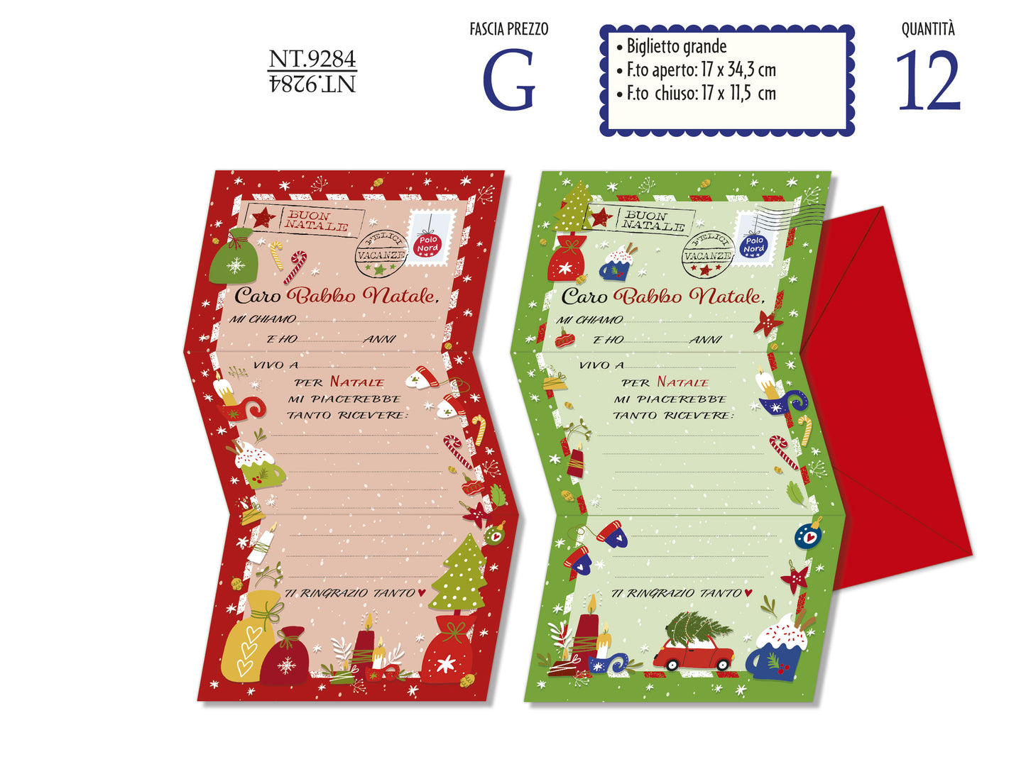 CROMO NB LETTERINA CARO BABBO NATALE NT.9284