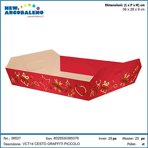 NAC CESTO DI CARTONE GRAFFITI PICCOLO CM.36X28X9