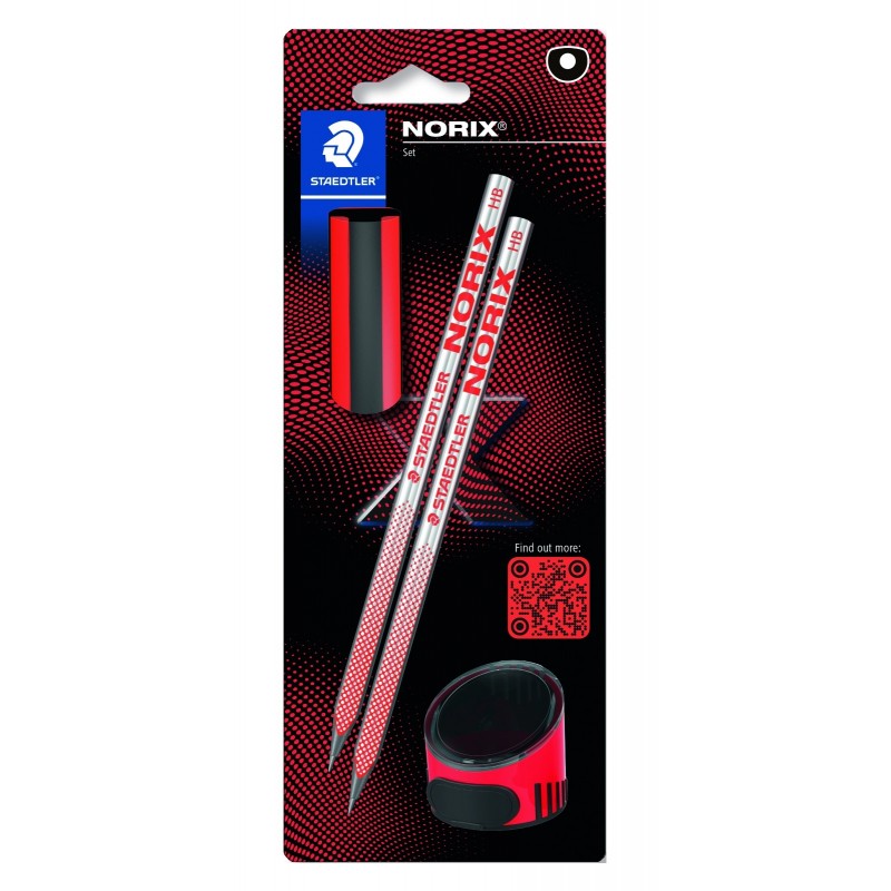 STAEDTLER NORIX SET 2 MATITE HB TRIANGOLARI 1 TEMPERAMATITE 1 GOMMA