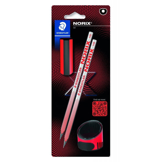 STAEDTLER NORIX SET 2 MATITE HB TRIANGOLARI 1 TEMPERAMATITE 1 GOMMA