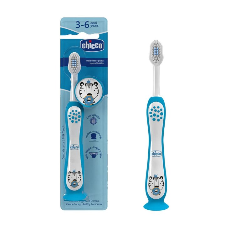 CHICCO BABY SPAZZOLINO HIPPO 3/6 ANNI AZZURRO