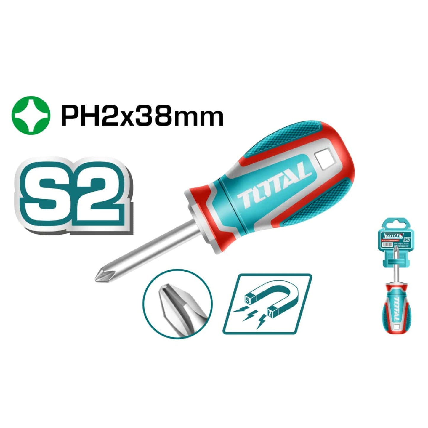 TOTAL CACCIAVITE MAGNETICO A CROCE PH2X38MM