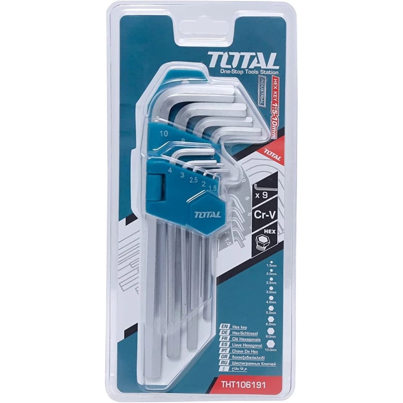 TOTAL SET CHIAVI ESAGONALI LUNGHE 9PZ