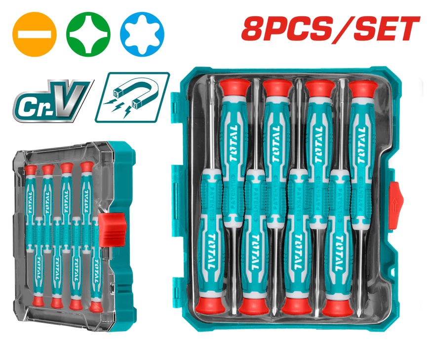 TOTAL SET CACCIAVITI DI PRECISIONE 8PZ