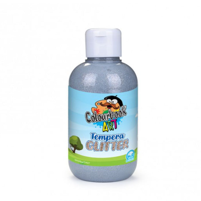COLOURBOOK ART TEMPERA GLITTER PRONTA 250ML ARGENTO