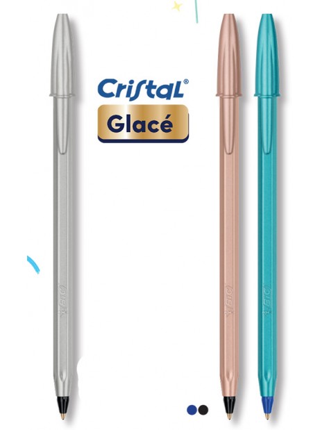 BIC CRISTAL GLACE FUSTO BRONZO INCHIOSTRO NERO
