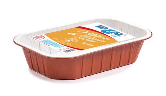 IDEAL CUCINA 2 TEGLIA LACCATA IN ALLUMINIO EXTRA RIGIDA 4 PORZIONI
