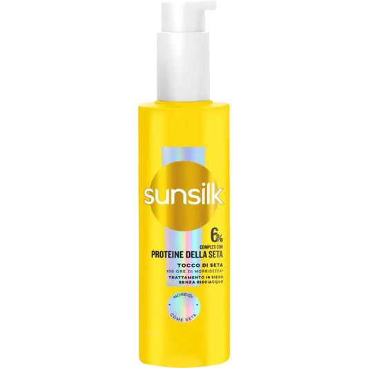 SUNSILK TRATTAMENTO IN SIERO SENZA RISCIAQUO 200ML TOCCO DI SETA 6% COMPLEX CON PROTEINE DELLA SETA TOCCO DI SETA