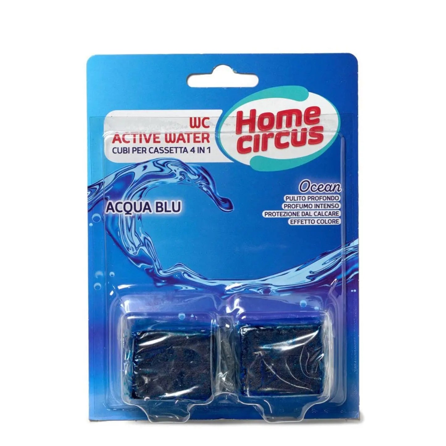 HOME CIRCUS WC ACTIVE WATER CUBI PER CASSETTA 4 IN 1 ACQUA BLU OCEAN 2PZ