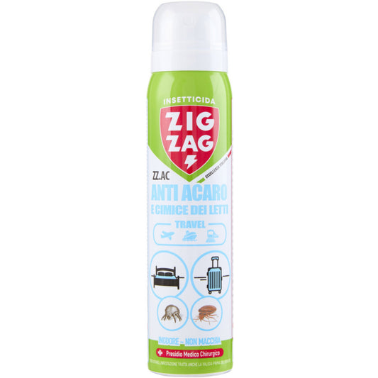 ZIG ZAG INSETTICIDA ANTI ACARO E CIMICE DEI LETTI TRAVEL 100ML PRESIDIO MEDICO CHIRURGICO