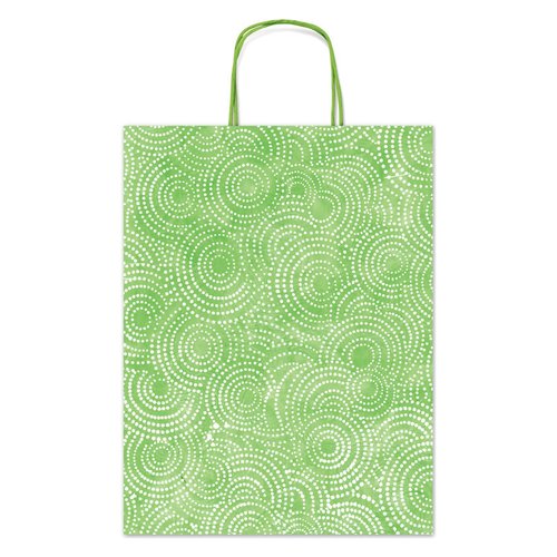 SHOPPER CARTA MANICO RITORTO 26X12X36 MOSAICO VERDE