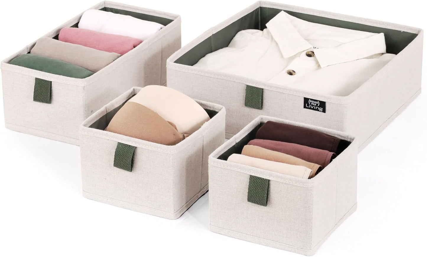 DOMOPAK LIVING LOTUS SET 4 ORGANIZER DIVISORI PER CASSETTI