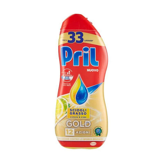 PRIL GOLD GEL 600ML 33LAV. SCIOGLI GRASSO LIMONE & LIME