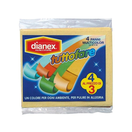 DIANEX PANNO TUTTOFARE MULTICOLOR 4PZ CM.35X40