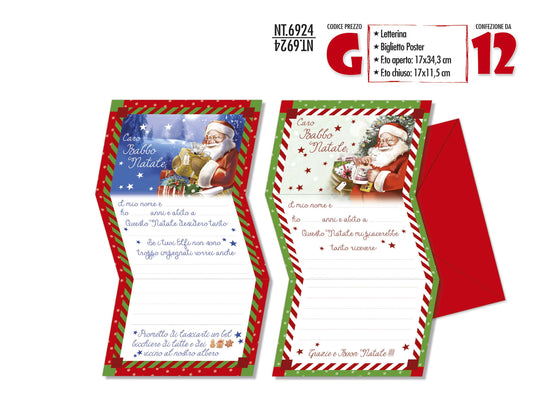 CROMO NB LETTERINA CARO BABBO NATALE NT.6924